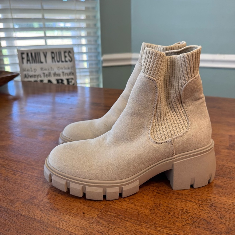 Sincerely Jules Ashville Knit Stretch Suede Boots size 6.5 - Picture 7 of 12